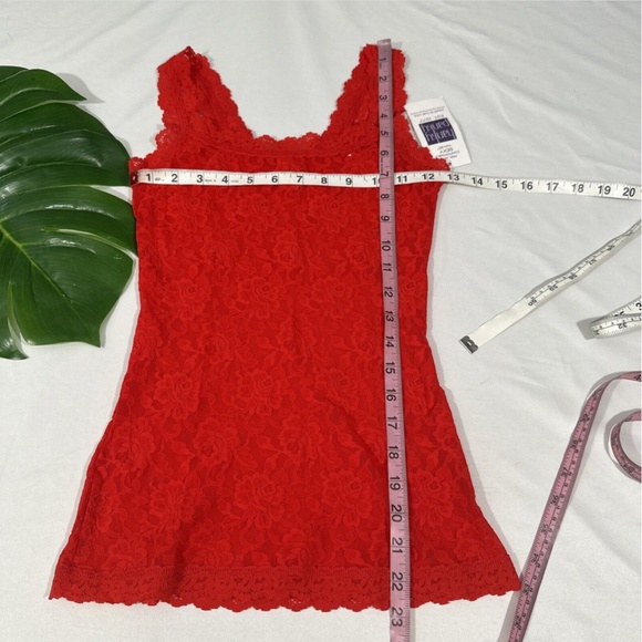 NWT $52 Hanky Panky [ XS ] 1390L Signature Sheer Lace Lingerie Camisole Red - Picture 3 of 14